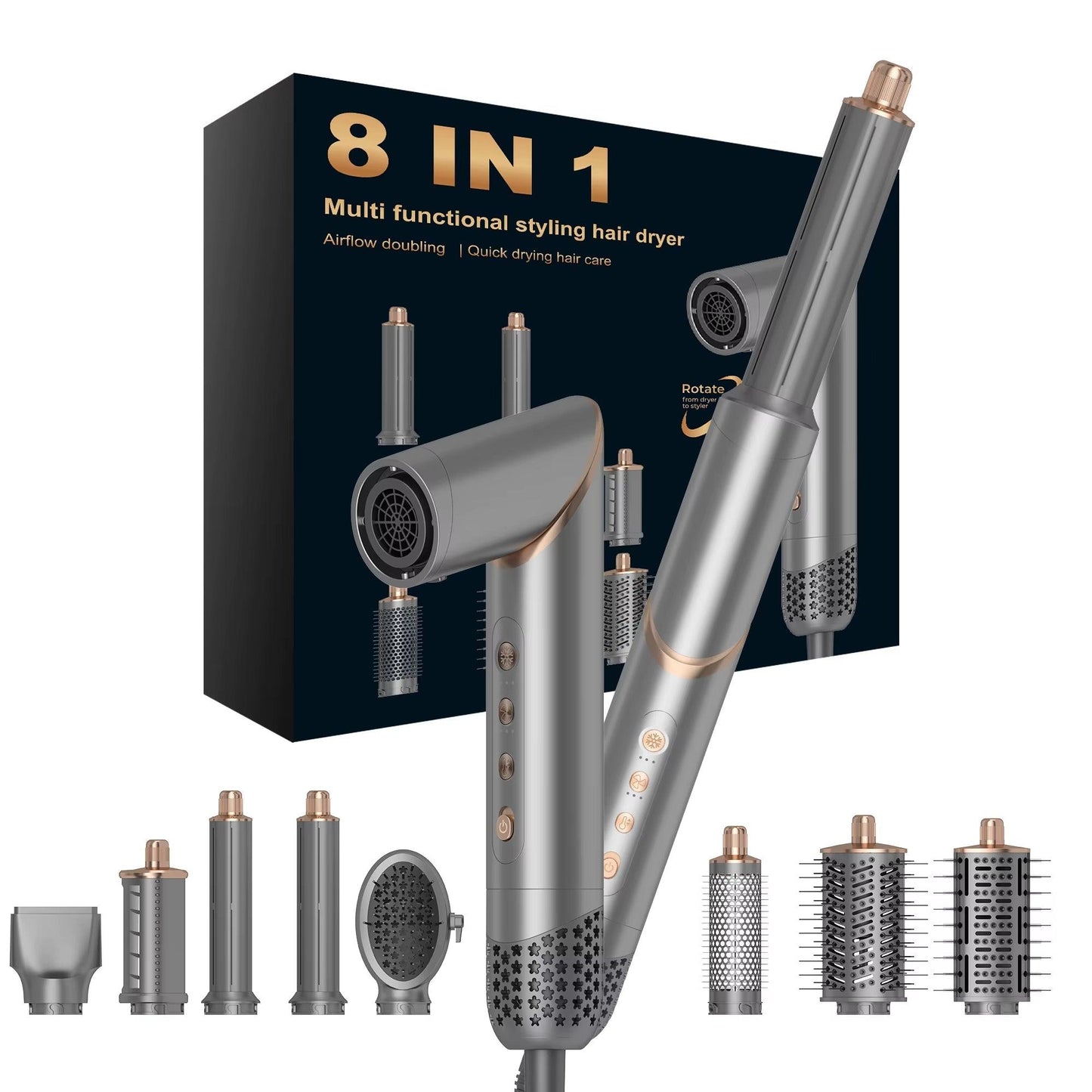 SilkyStrands™ 8-in-1 Professional Hair Styler - Silky Strands