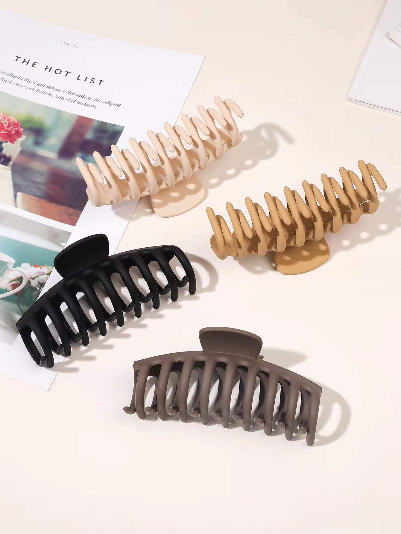 SilkyStrands™ Luxe Matte Claw Clip Set (4-Pack) - Silky Strands