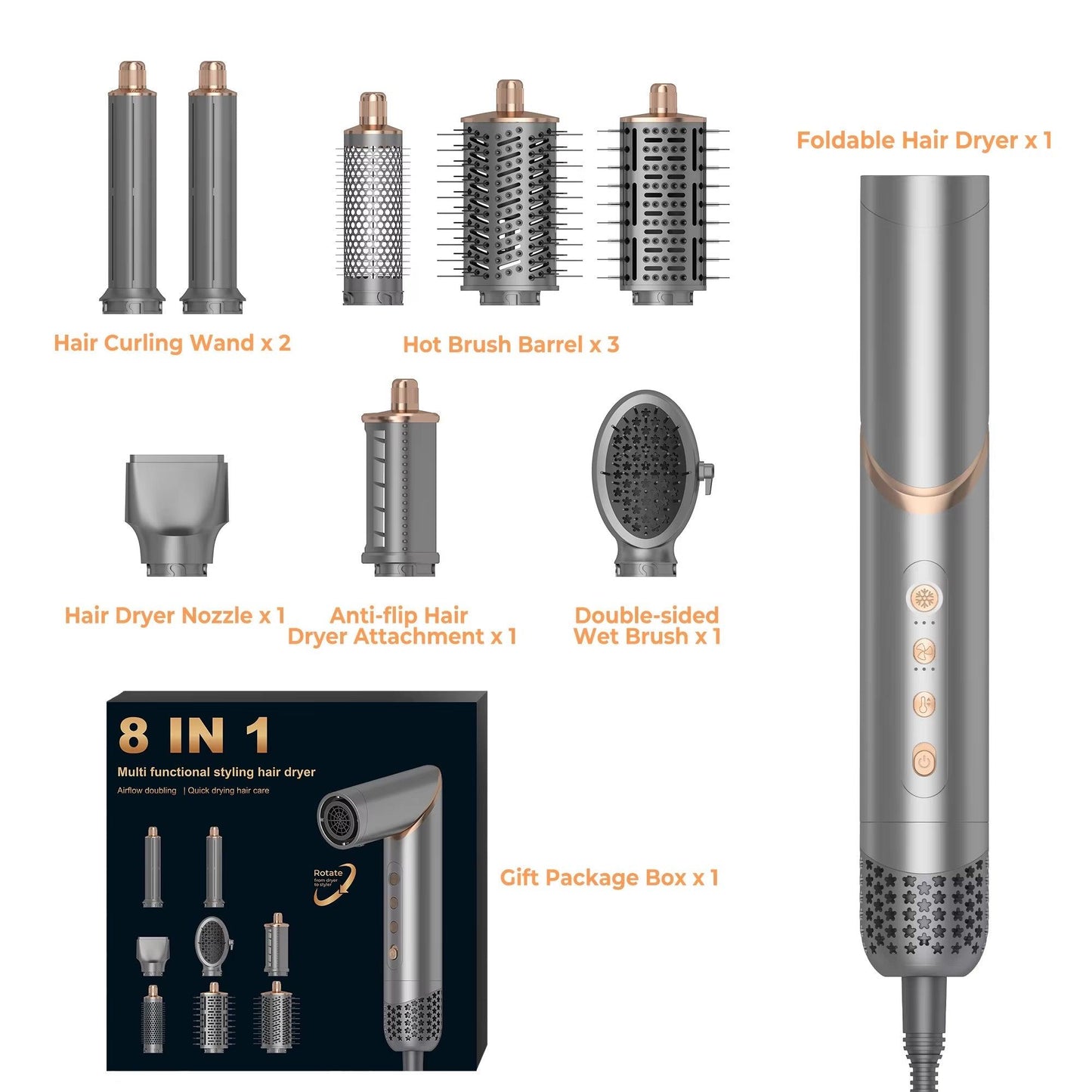 SilkyStrands™ 8-in-1 Professional Hair Styler - Silky Strands