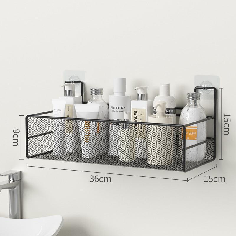 SilkyStrands™ Wall-Mounted Bathroom Shelf - No-Drill Shower Organizer - Silky Strands