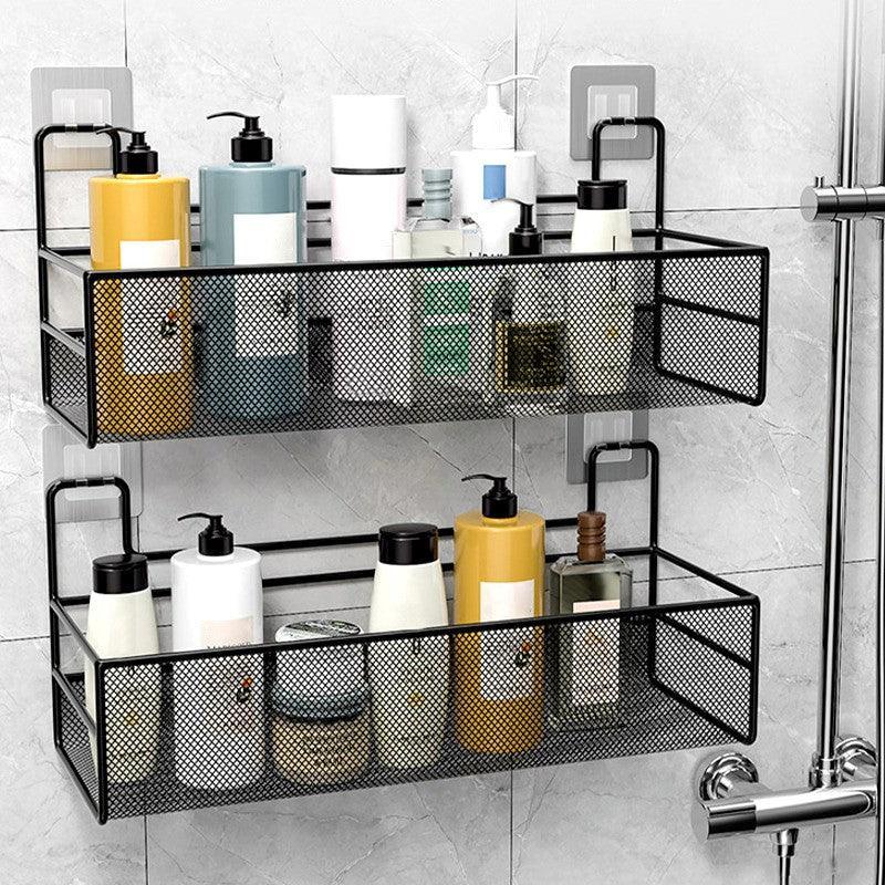 SilkyStrands™ Wall-Mounted Bathroom Shelf - No-Drill Shower Organizer - Silky Strands