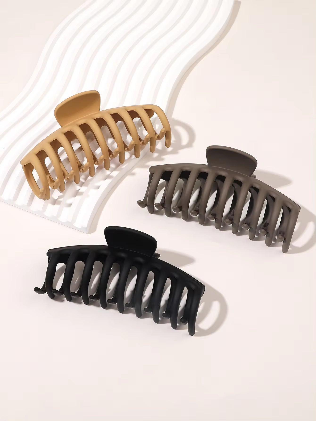 SilkyStrands™ Luxe Matte Claw Clip Set (4-Pack) - Silky Strands