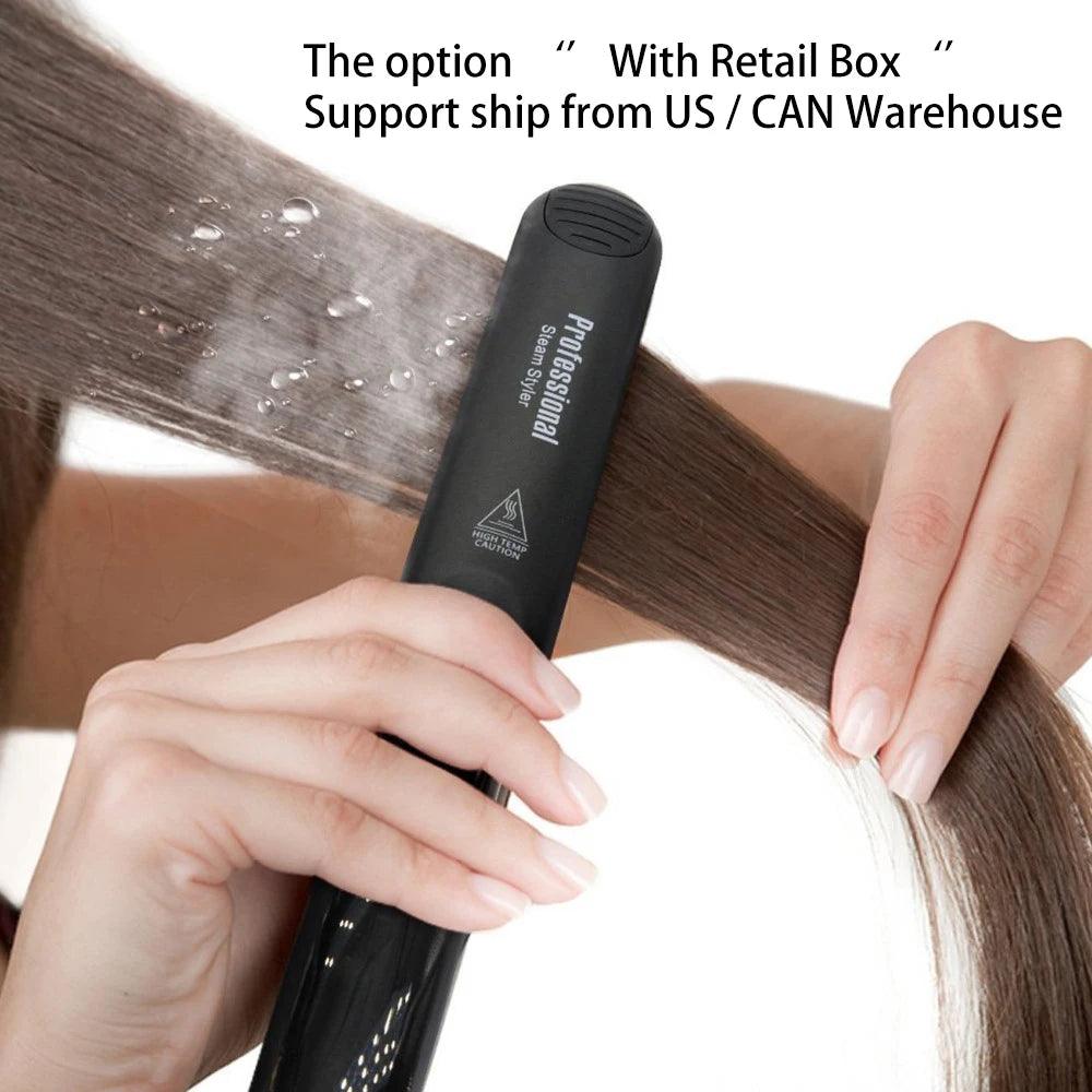 SilkyStrands™ Steam Hair Straightener & Curler - Silky Strands