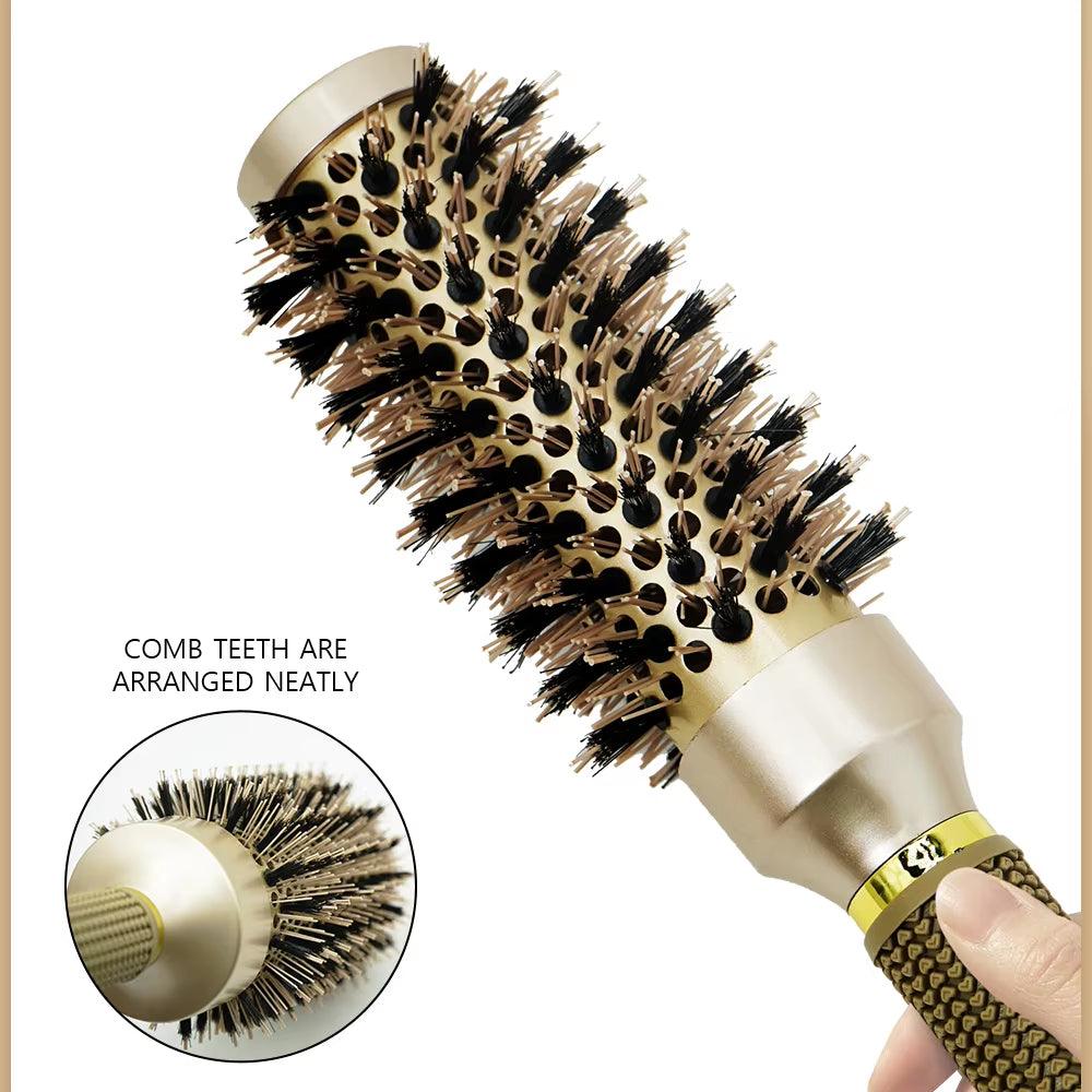 SilkyStrands™ Aluminum Barrel Hair Curling Brush - Silky Strands