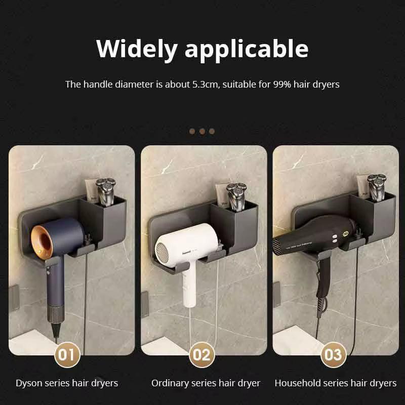 SilkyStrands™ Wall-Mounted Hair Dryer Rack - Silky Strands
