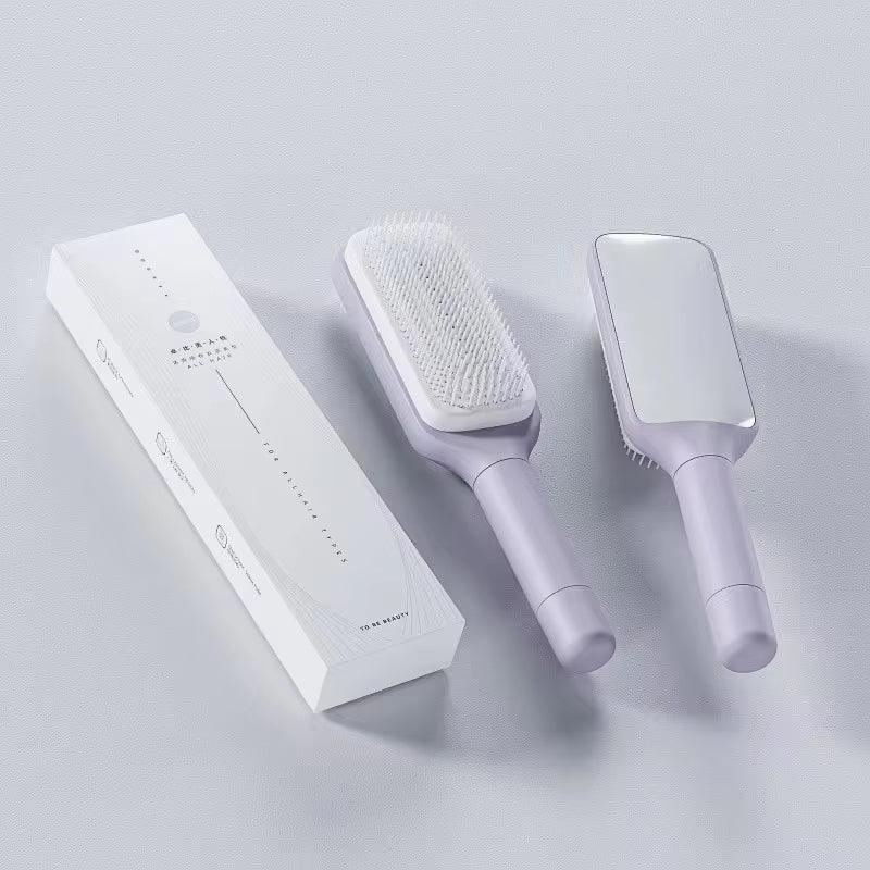 SilkyStrands™ AirCushion Self-Cleaning Hairbrush - Silky Strands