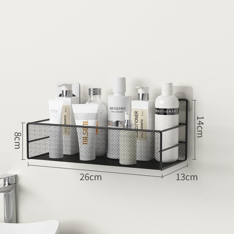 SilkyStrands™ Wall-Mounted Bathroom Shelf - No-Drill Shower Organizer - Silky Strands