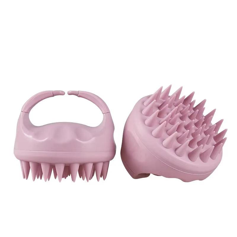 Scalp Brush Massager Sculp Scrubber Brush Wheat Straw Biodegradable Silicone Shampoo Brush Hair Scalp Massager for Hair Growth