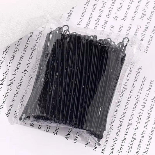 5/6/7Cm Alloy Bobby Pins Barrettes U Shaped Metal Hair Pins Waved Hair Clips Bridal Hair Pins Hair Styling Tools Black 50Pcs/Bag