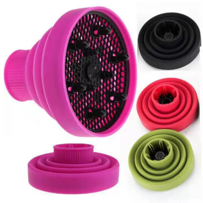 1Pc Silicone Hairdryer Diffuser Cover Foldable Temperature Resistant Hairdryer Curly Drying Blower Hair Styling Accessories