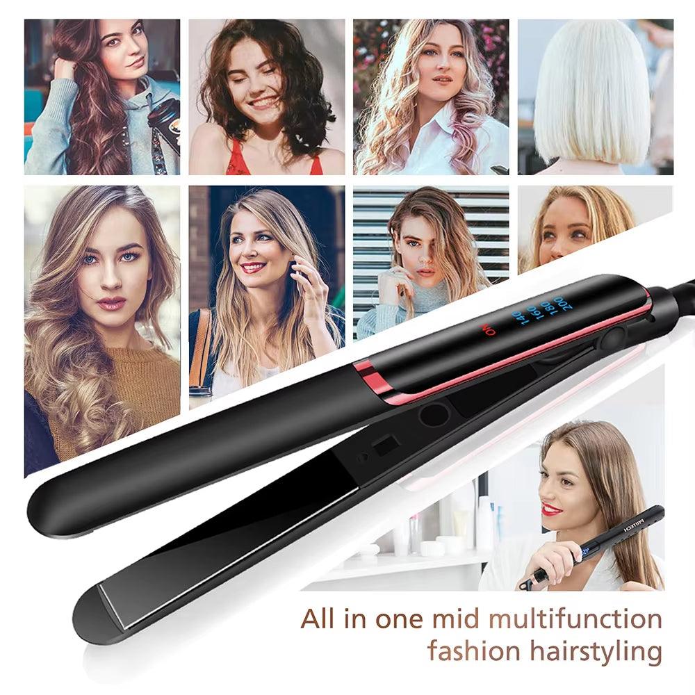 SilkyStrands™ ProFlex 2-in-1 Ceramic Hair Straightener & Curler - Silky Strands