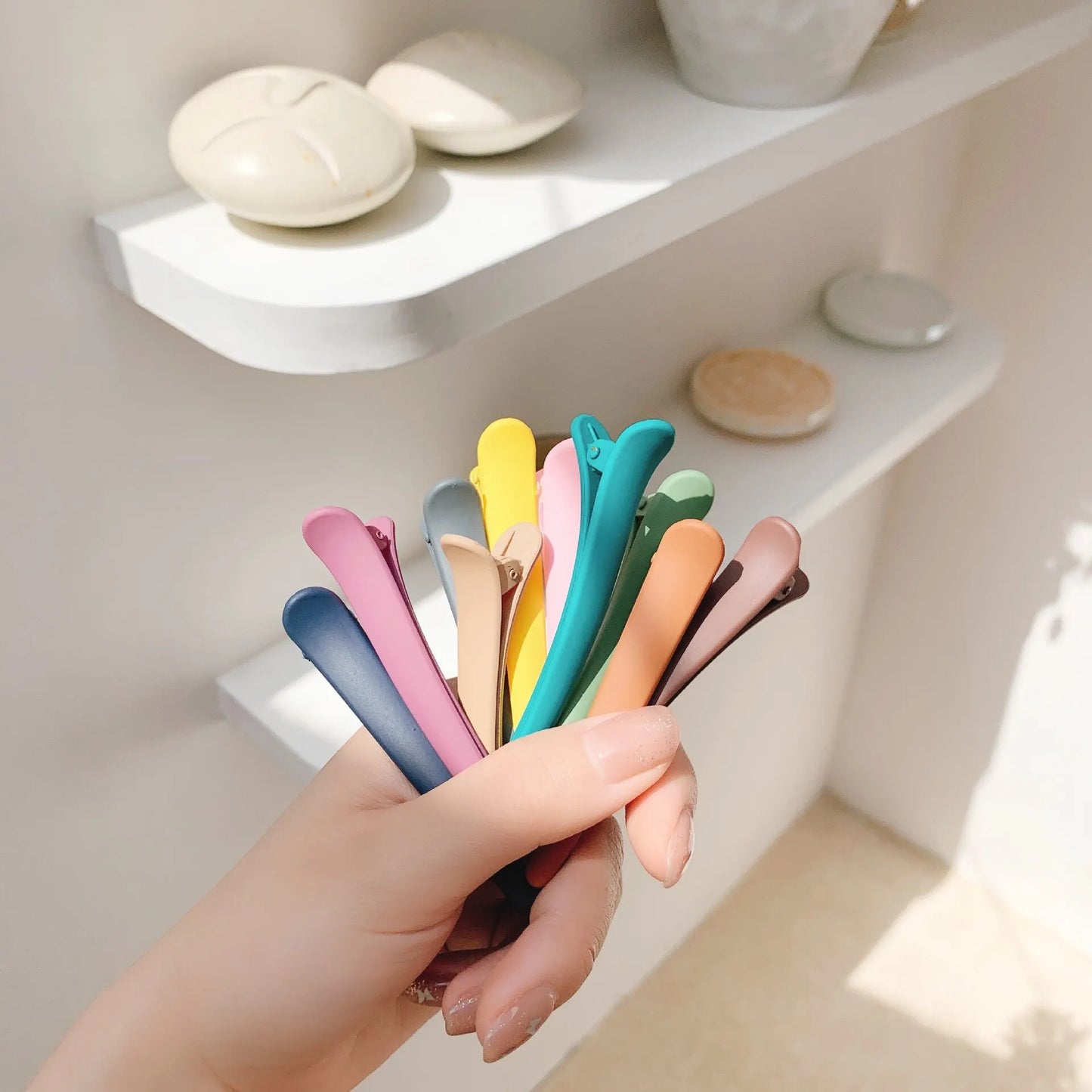 SilkyStrands™ Candy Color Styling Clips (4-Pack)