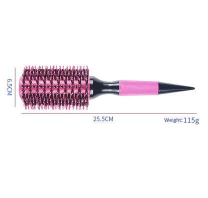 Salon Pink round Wooden Curling Comb Brushes Boar Bristle Mix Nylon round Rolling Brush Professional Hair Fluffy Stylin Supplies